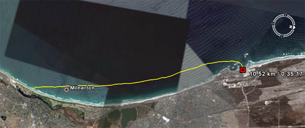 Downwind Dash - route