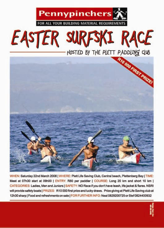 Pennypinchers Surfski Challenge - poster