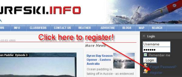 Registration, step 1