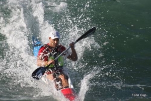 Jeremy Cotter riding the shorebreak to take second place