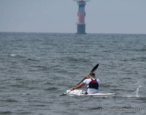 Tommy Karls, heading out to the lighthouse near Viken
