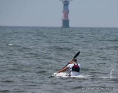 Tommy Karls, heading out to the lighthouse near Viken