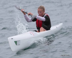 Jenna Hawkey powers to the finish of the 2010 race