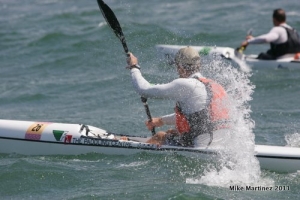 Dawid Mocke won the Wavechaser downwind last weekend, and is defending his US Champs title today