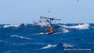 2010 Winner Clint Robinson in mid-channel
