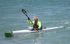 Richard Kohler comes ashore on day 2 - before the shark incident!