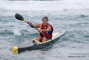 Nicole Russell wins the 2012 KZN Surfski Championships