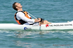 Dawid Mocke at the finish - exhausted!