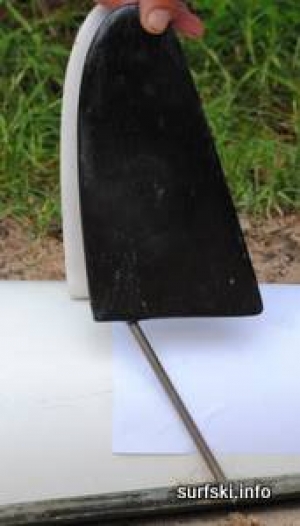 The PCR Positive Caster Rudder - Note the shaft angle!