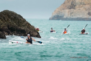 Tom Schilperoort leading at Ninepin Islands - 2011 Steelcase Dragon Run