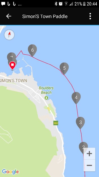 The paddler's track