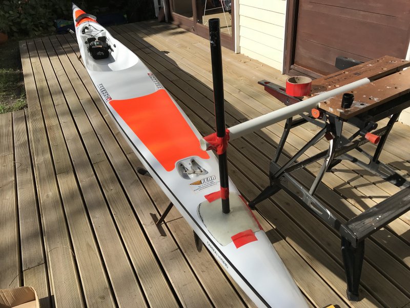 Mast in place