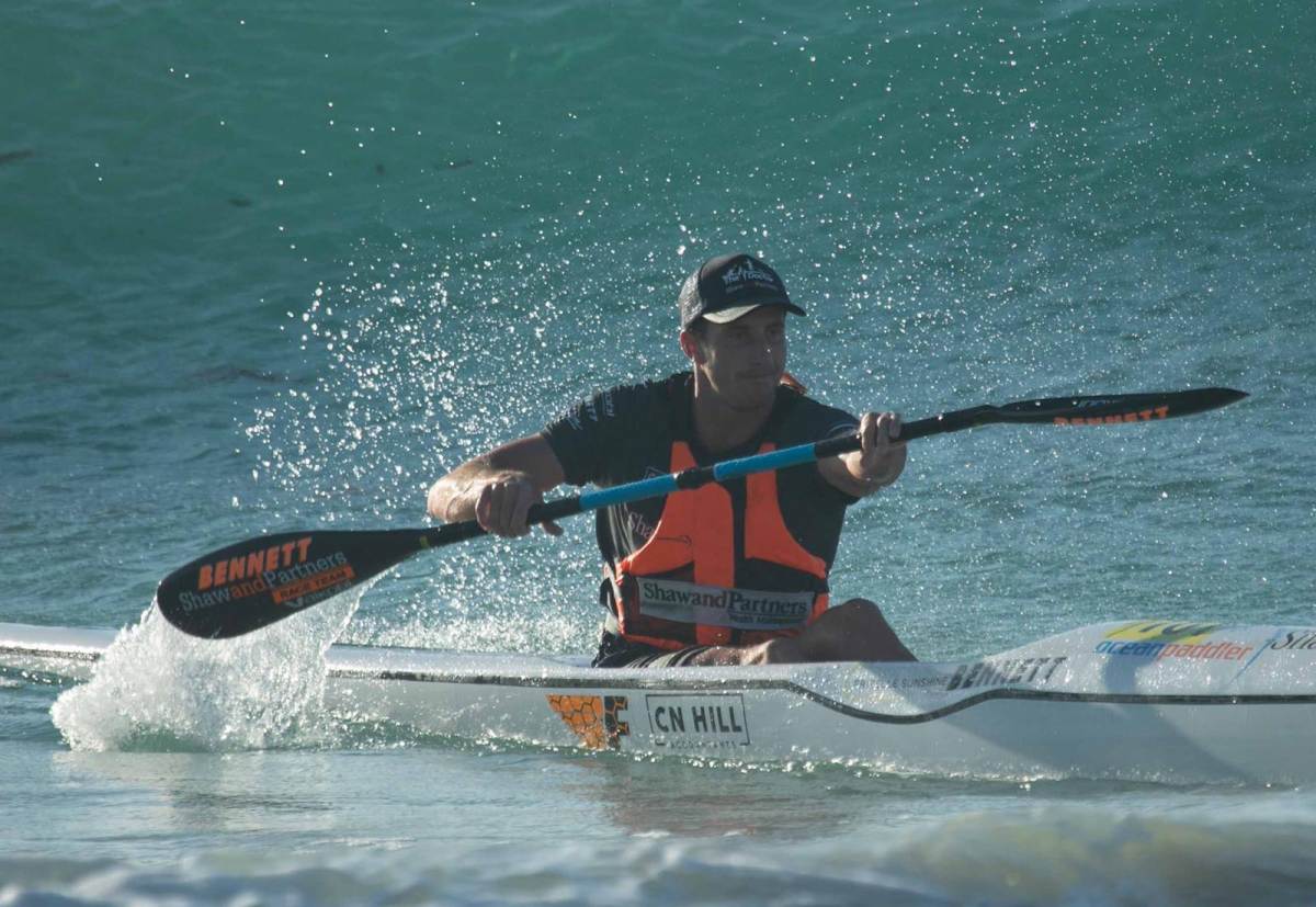 Cory Hill wins the second Sunset Surfski Series Race in Perth, stretching his lead in the overall Shaw and Partners WA Race Week standings